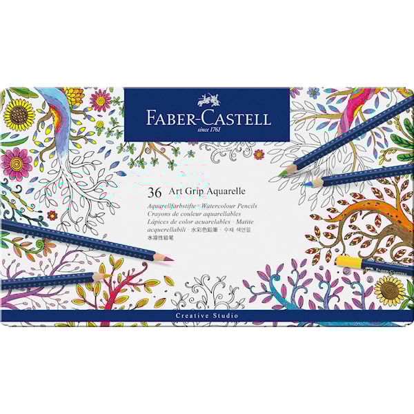 Faber-Castell Art Grip Färgpenna Akvarell Metalletui 36-pack