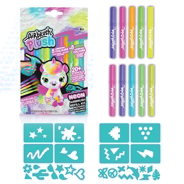 Plush Refill Neon Kit x 10 marks Airbrush Plush