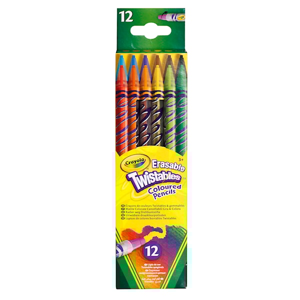 Fargeblyanter, Utviskbar skrublyant, Crayola, 12-pack
