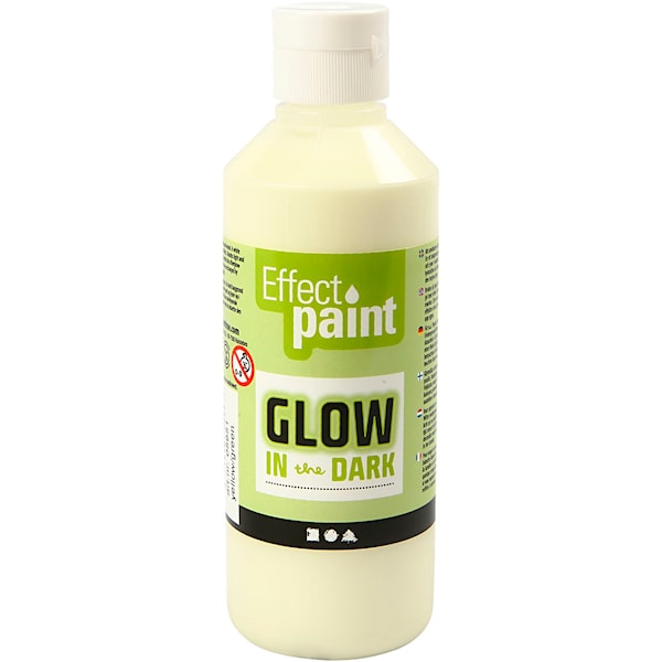 Glow in the dark, 250 ml, grønn/gul