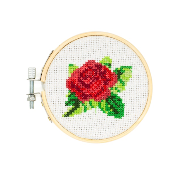 Broderikit Mini Kryss-sting Rose Kikkerland