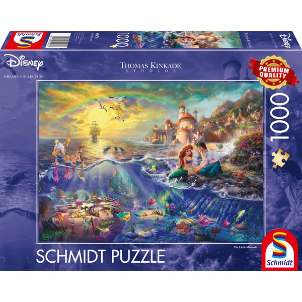 Disney The Little Mermaid Ariel Thomas Kinkade Pussel 1000 bitar Schmidt