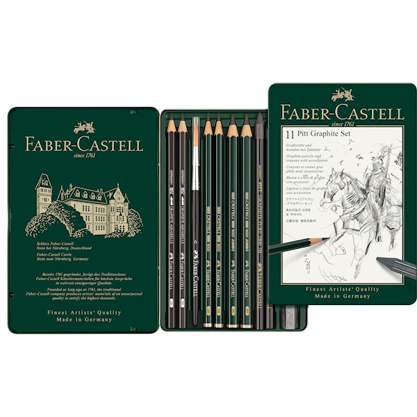 Pitt Graphite Metalletui 11 deler