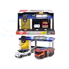 Dickie Toys Räddningsstation med Två Fordon