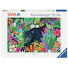 Panther in Flowery Jungle Puslespill 3000 Brikker Ravensburger