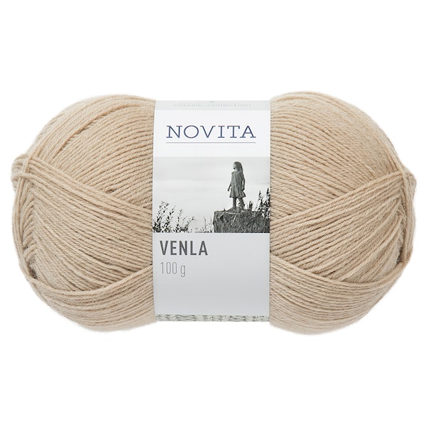 Novita Venla Garn Ullmiks 100 g, sandstrand 606