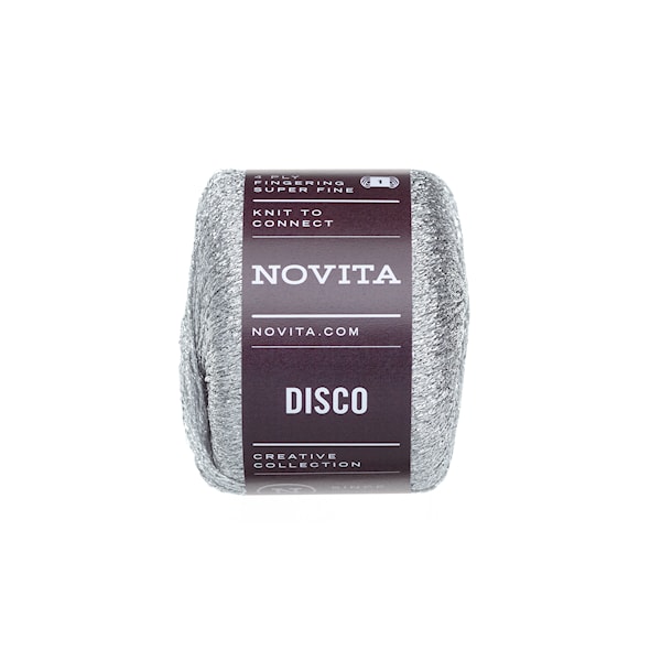 Disco Glittergarn 25g Silver 420 Novita