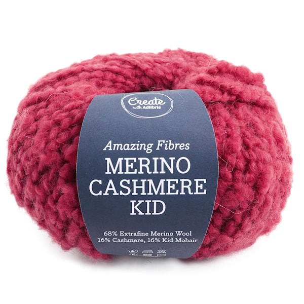 Adlibris Merino Cashmere Kid 50g Raspberry A580