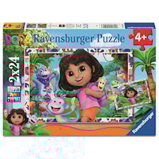 Dora Utforskaren Pussel 2x24 Bitar, Ravensburger
