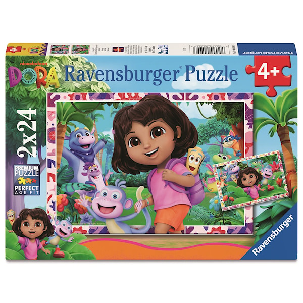 Dora Utforskaren Pussel 2x24 Bitar, Ravensburger