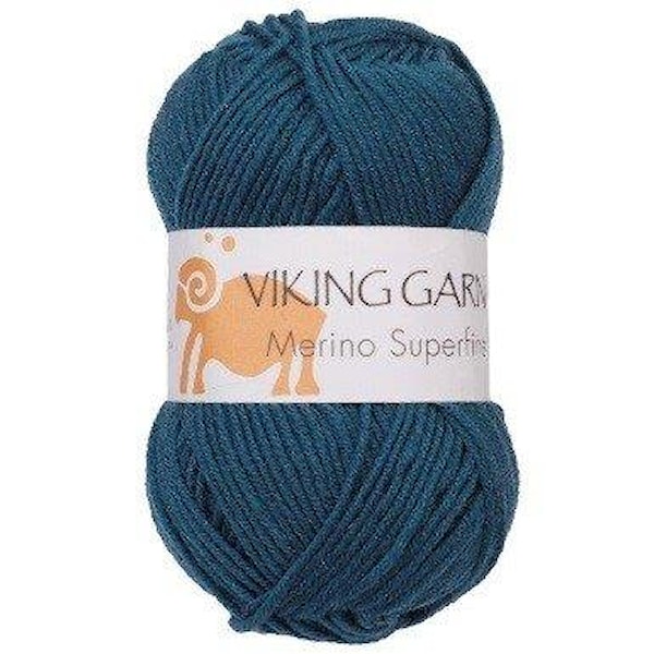 Viking of Norway Merino Superfine Garn Merinoull 50g Petrol 621
