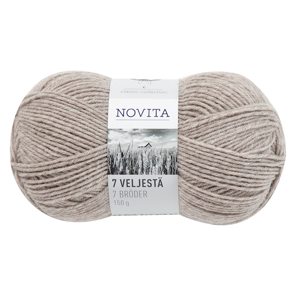 Novita 7 Bröder Garn Ullmix 150 g ljus brun 060