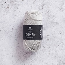 Tilda Cotton Eco puuvillalanka 25 gr Mercury Grey (426212) Svarta Fåret