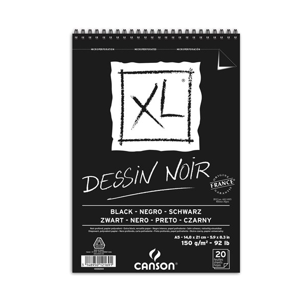 Canson XL Dessin Noir 20 ark 150 gr A5