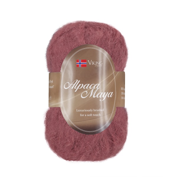 Alpaca Maya 50 g Rød brun 758 Viking Garn