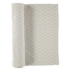 Gripsholm Smaragd Löpare Bomull Linne 35x120 cm Petrol