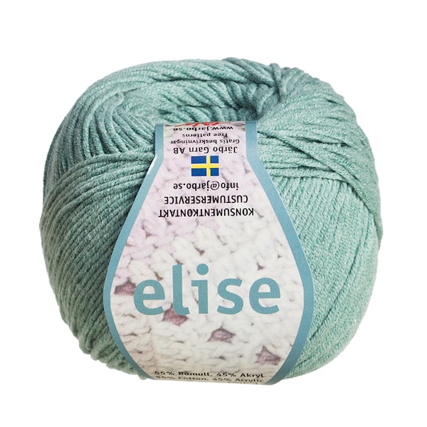 Elise Garn Bomullsmix 50g Aqua Grön (69218)