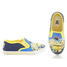 Sneaker låg, Blå/gul med minionstryck, Minions, Strl 24