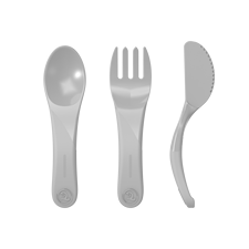 Twistshake Bestick 6+m Pastel Grey