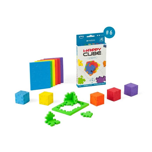 Hjernetrim Brain Puzzle Happy Cube Original 6-pack
