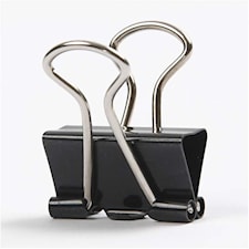 Metallklämmor Svart 19 mm 40-pack