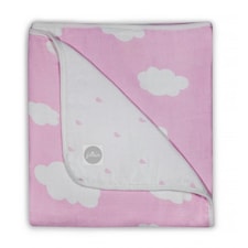 Muslin blanket 75x100cm, Clouds Pink, Jollein