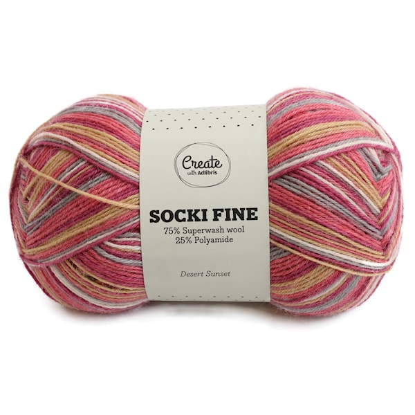 Adlibris Socki Fine 100g Desert Sunset B092