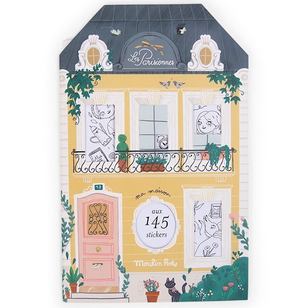 Malerbok med klistremerker - Hjem i Paris Moulin Roty