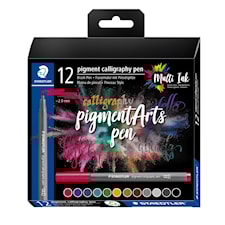 Kalligrafipenn Pigment 12-pakning Staedtler