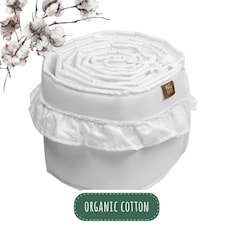Spjälskydd vagga vit volang, Organic Basic, NG baby