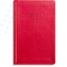 Kalender 2023 Prestige rött konstläder Burde