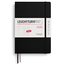 Weekly Planner & Notebook Dotted 2026 A5 Hard Black Leuchtturm1917