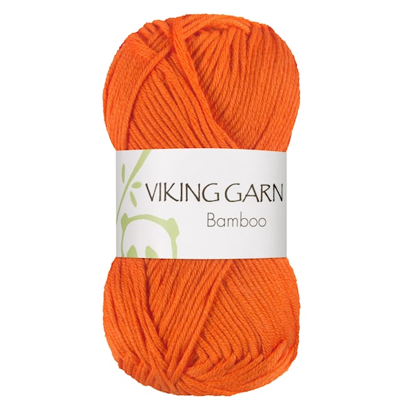 Bamboo 50 g Sterk oransje 652 Viking Garn