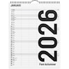 Familjekalender 2026 Black & White 5 kolumner 295x390 mm Burde
