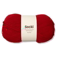 Socki Lanka Yksivärinen Villasekoitus 100 g Royal Red B191 Adlibris