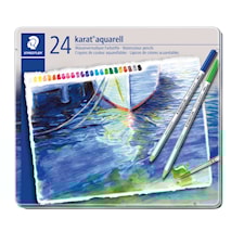 Karat® akvarelli 24 kpl, korkealaatuiset metallikotelossa