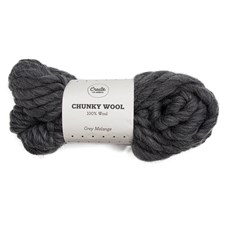 Chunky Wool Garn 200 g Grey Melange A047 Adlibris