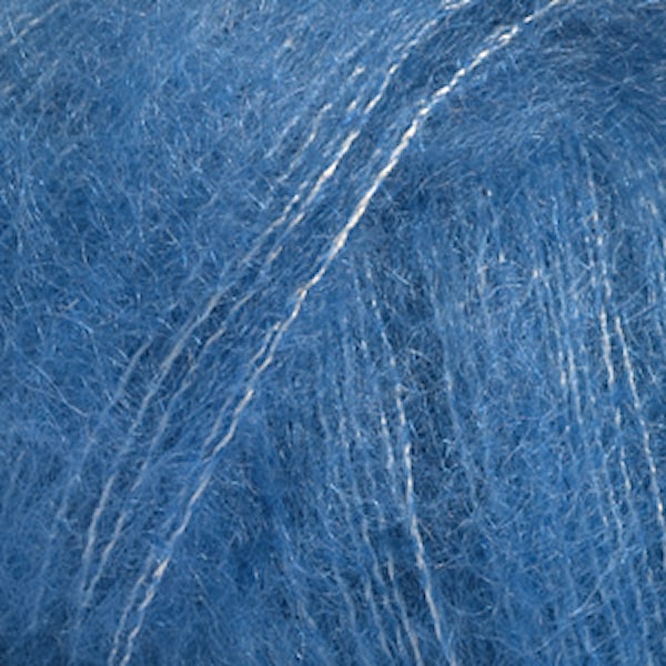 Drops Kid-Silk Garn Mohair Silke 25 g koboltblå 21