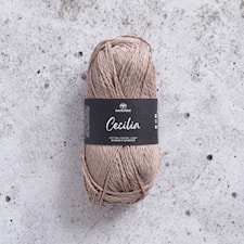 Cecilia Garn Lin- och bomullsmix 50 g Ljus mullvad 24 Svarta Fåret