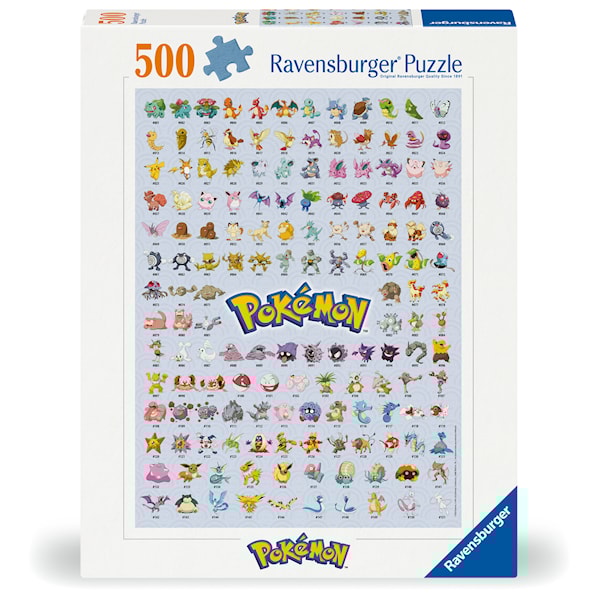Pokémon – The First 151! Puslespill 500 brikker, Ravensburger