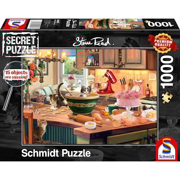 At the kitchen table Secret Puslespill 1000 brikker Schmidt