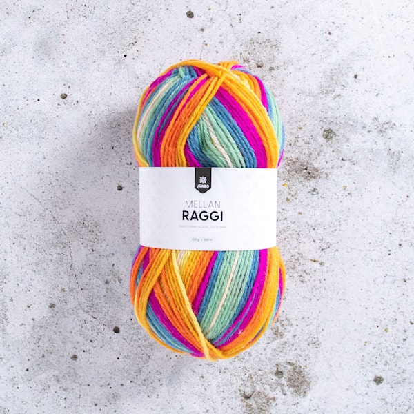Mellanraggi Garn Ullmiks 100 g Tropical Fever (28431) Järbo