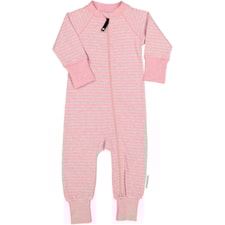Two way zip -Pyjamas Classic, Randig Rosa, Geggamoja