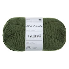 7 Veljestä Lanka Villasekoite 100 g  kuusikko 391 Novita