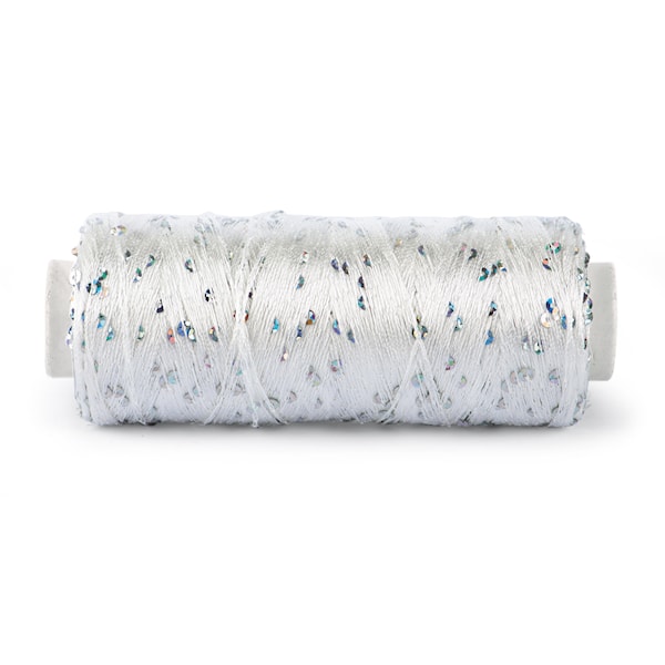 Du Store Alpakka Bling Effekttråd 50 g Hvit 3001