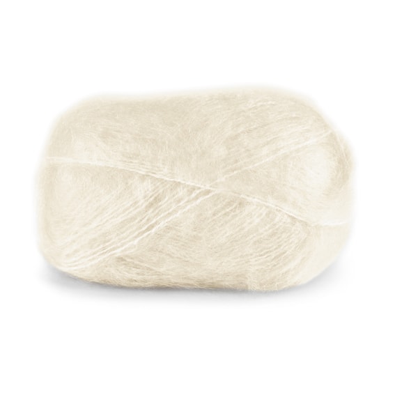 Dale Garn Line Langmo Påfugl Mohair Mix 50 g Oblekt 0020