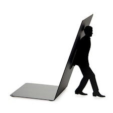 Bokstöd För Många Böcker Svart Metall Balvi