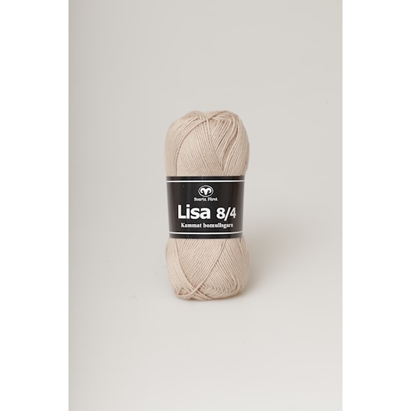 Svarta Fåret Lisa 8/4 Garn Bomull 50 g beige 22