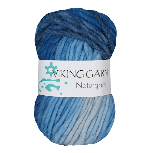Naturgarn 50 g Multi blå 623 Viking Garn