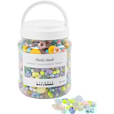 Pärlmix - Pastellpärlor i förvaringsburk 900-p, Creativ Company